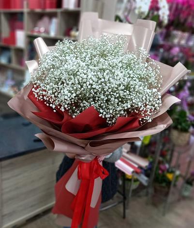 Букет цветов из: Гипсофила в Красный Октябрь