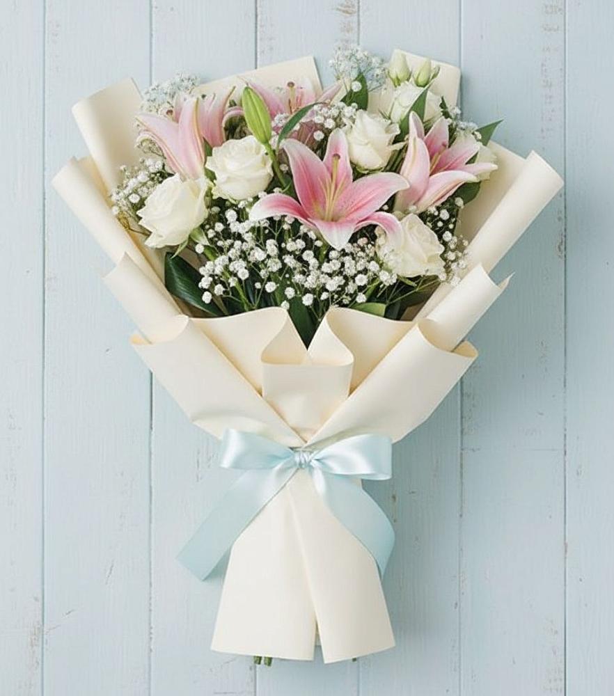 Букет цветов из: Лилии в Красный Октябрь