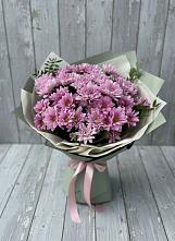 Букет цветов из:  Хризантемы в Красный Октябрь