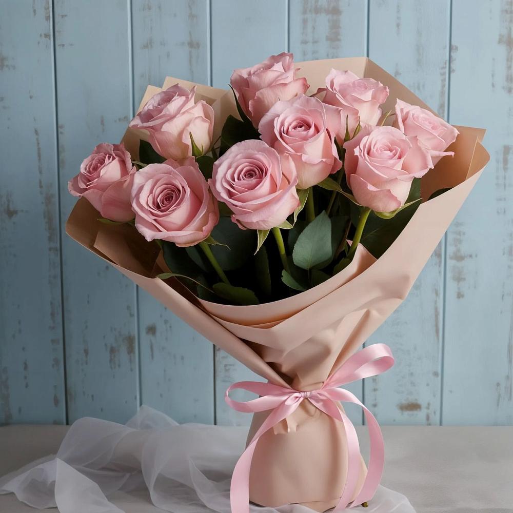 Букет цветов из: Розы в Красный Октябрь