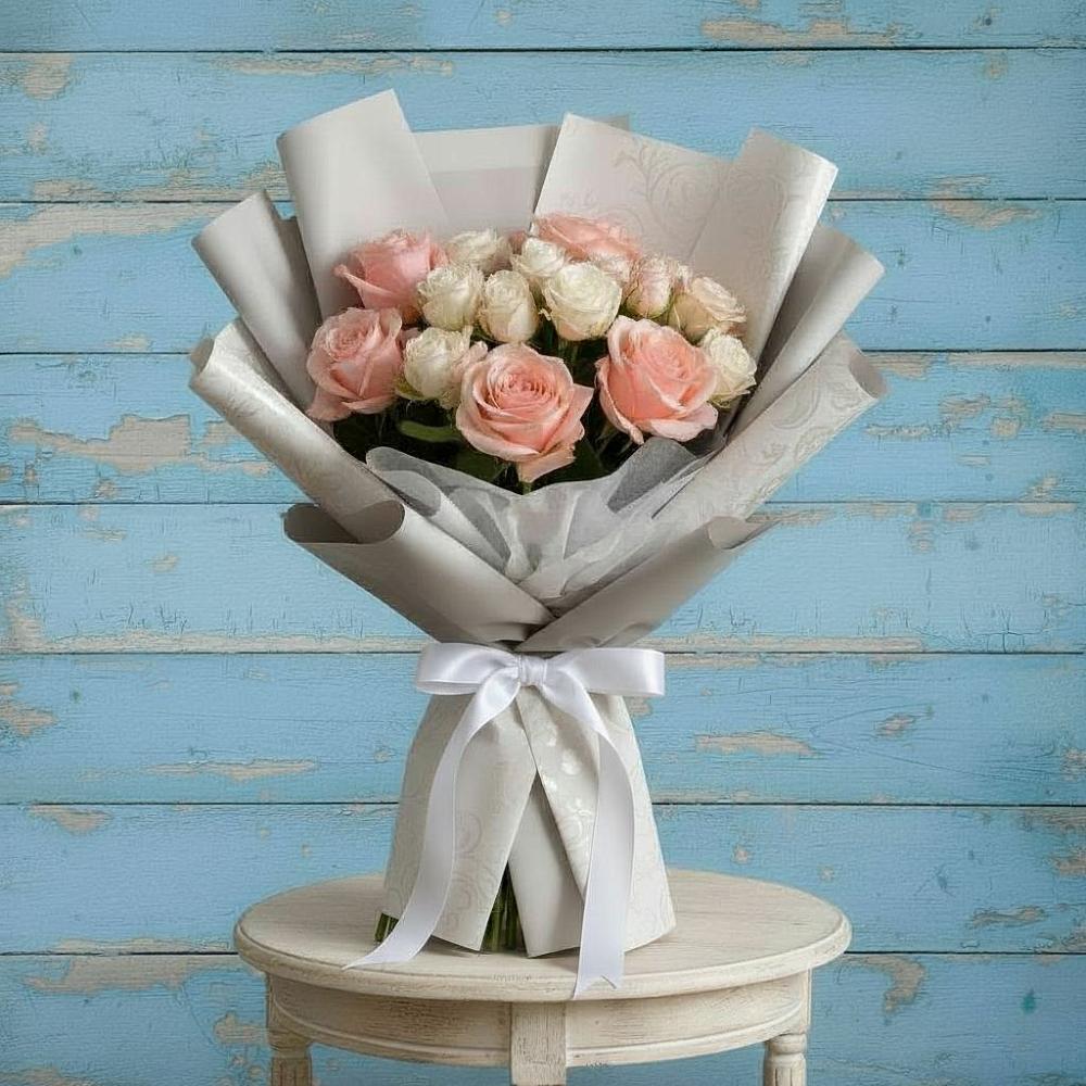 Букет цветов из: Розы в Красный Октябрь