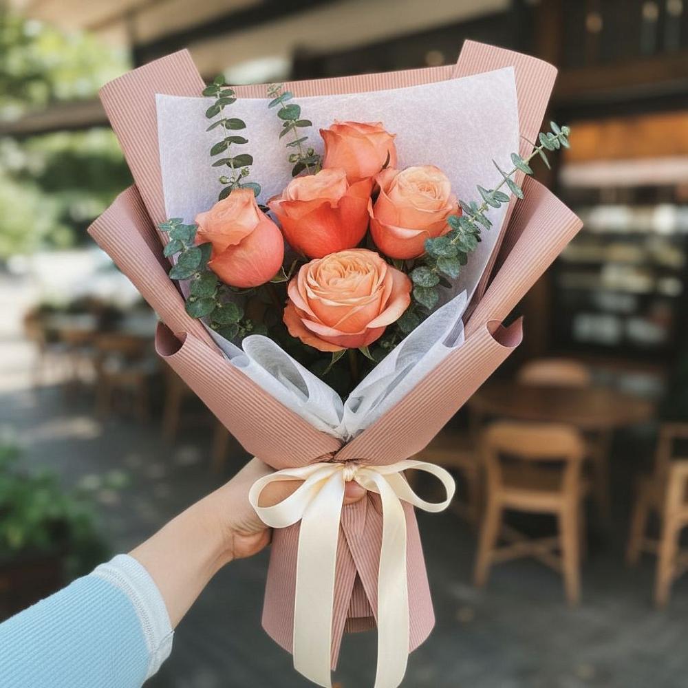 Букет цветов из: Розы в Красный Октябрь