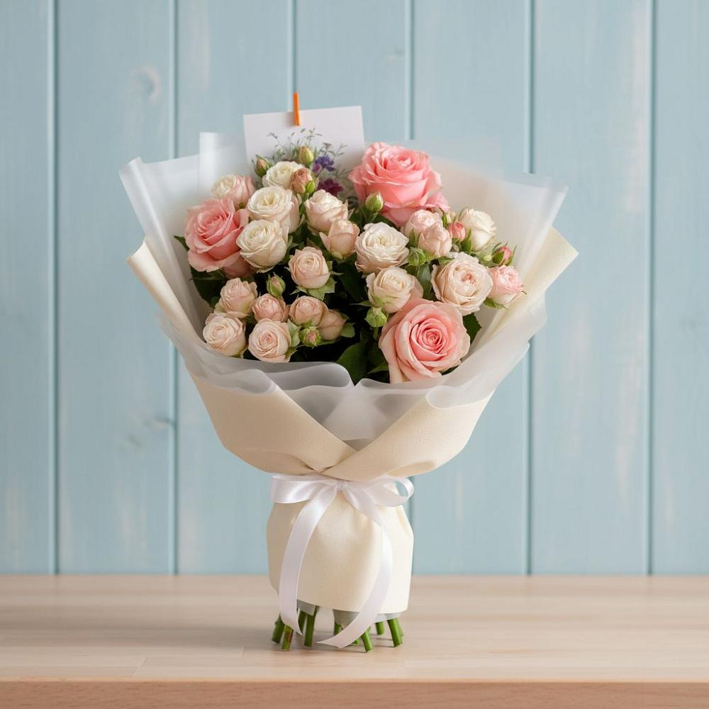 Букет цветов из: Розы в Красный Октябрь