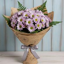 Букет цветов из:  Хризантемы #REPLACE_PRED# Красный Октябрь