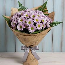 Букет цветов из:  Хризантемы в Красный Октябрь