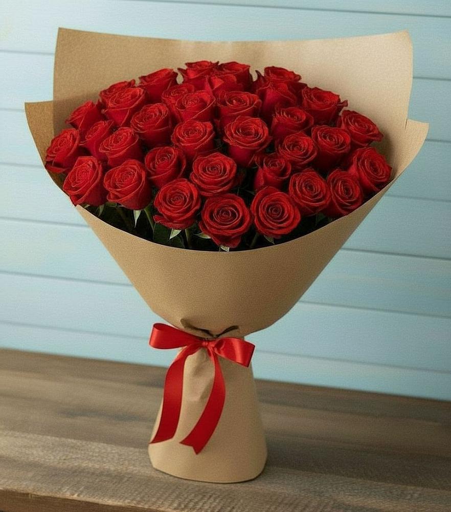 Букет Красные розы Милано в Красный Октябрь