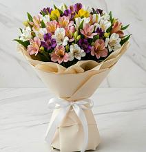 Букет цветов из:  Альстромерии #REPLACE_PRED# Красный Октябрь