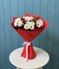 Букет цветов из:  Хризантемы в Красный Октябрь