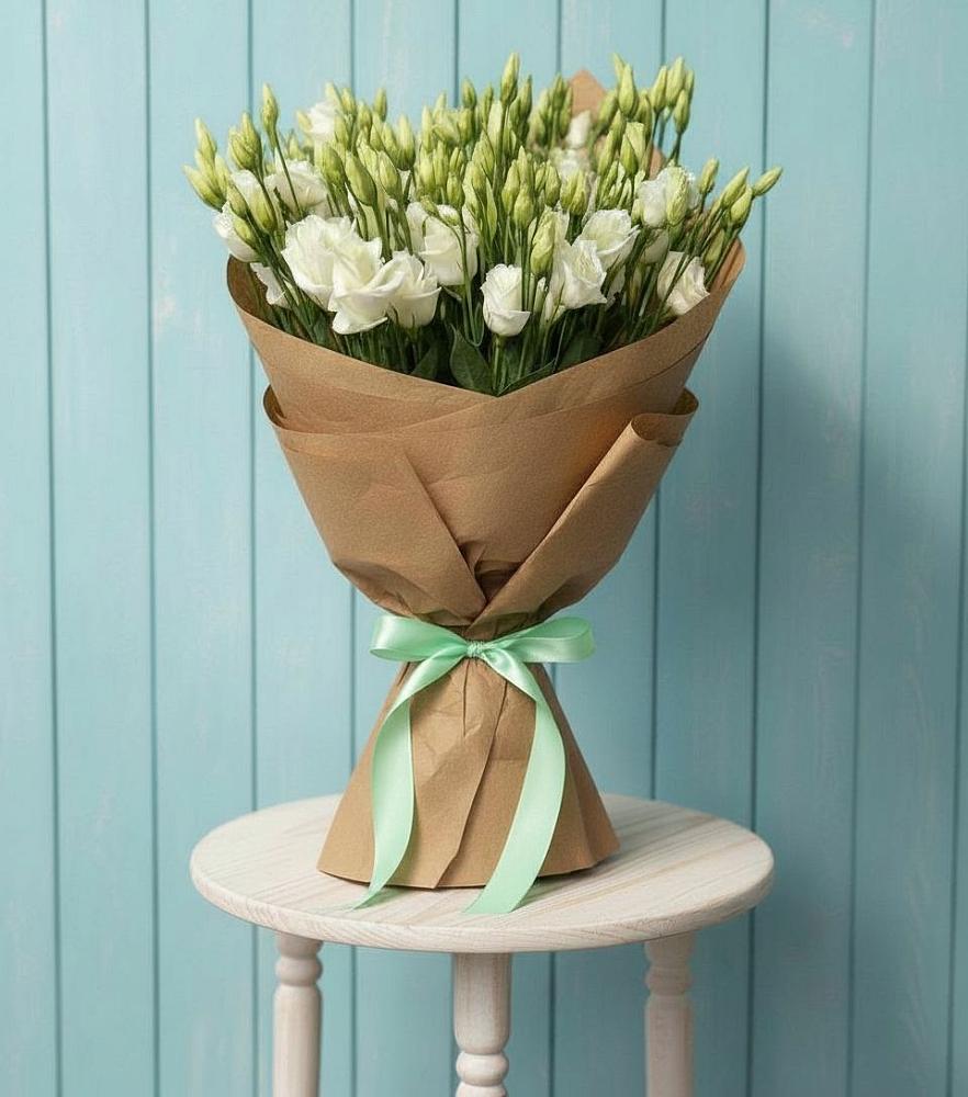 Букет цветов из: Лизиантусы в Красный Октябрь