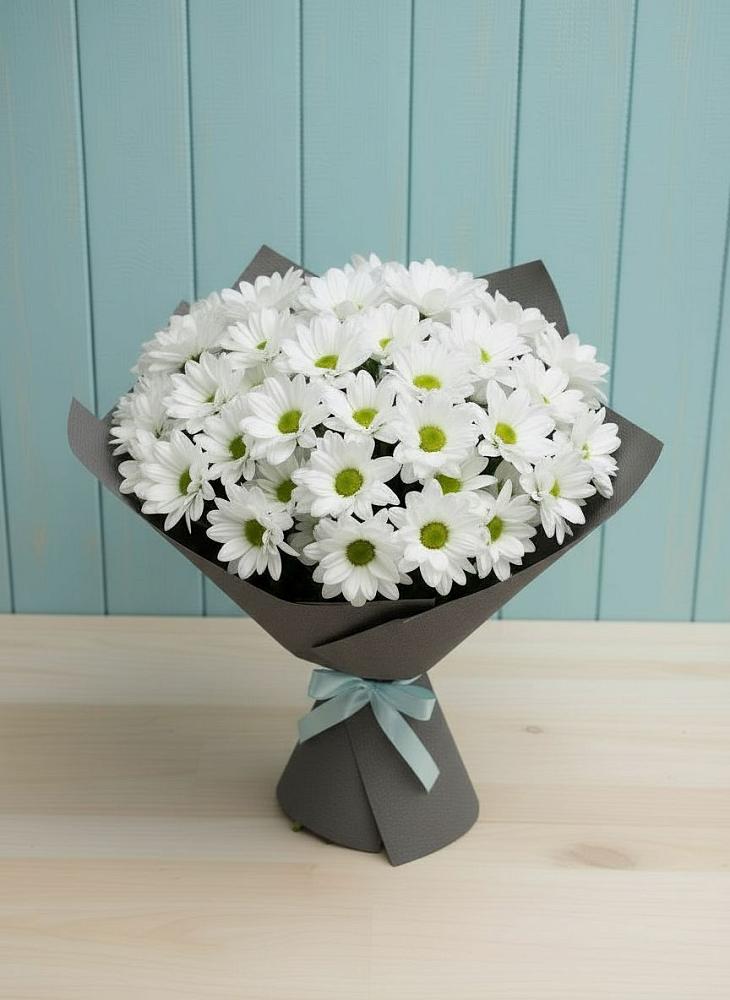 Букет цветов из: Хризантемы в Красный Октябрь