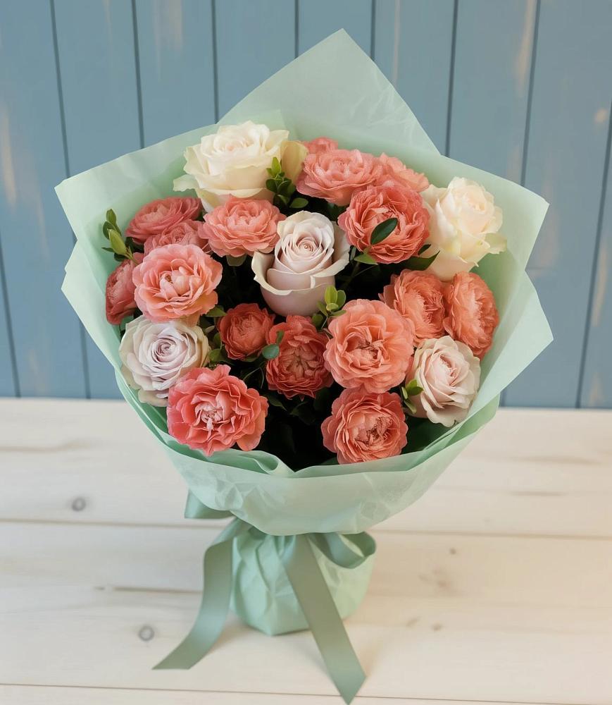 Букет цветов из: Розы в Красный Октябрь