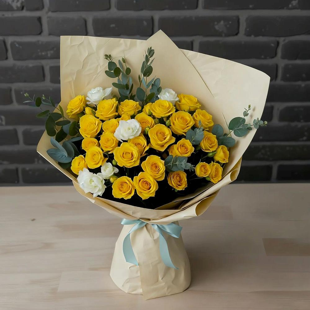 Букет цветов из: Розы в Красный Октябрь