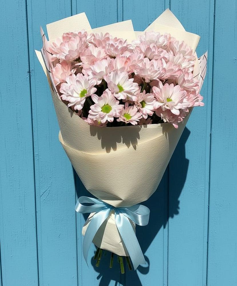 Букет цветов из: Хризантемы в Красный Октябрь