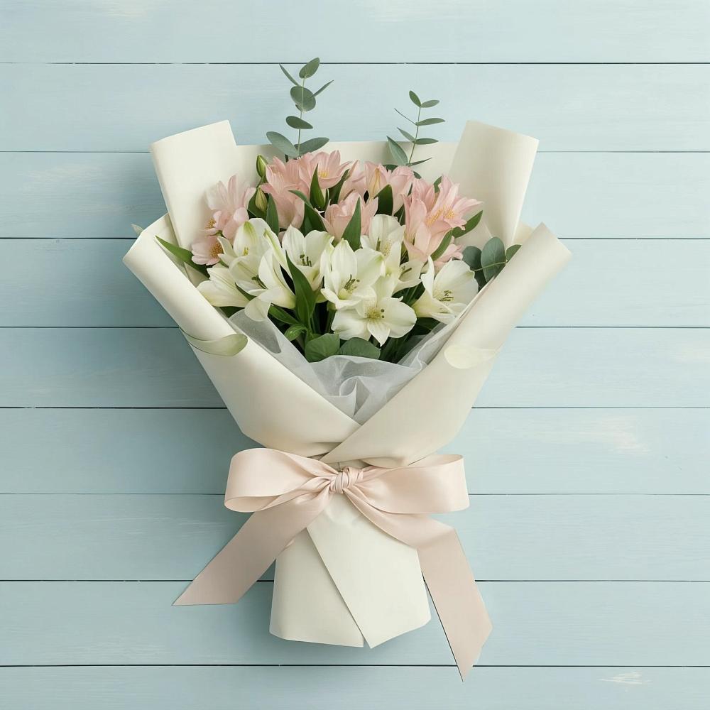 Букет цветов из: Альстромерии в Красный Октябрь