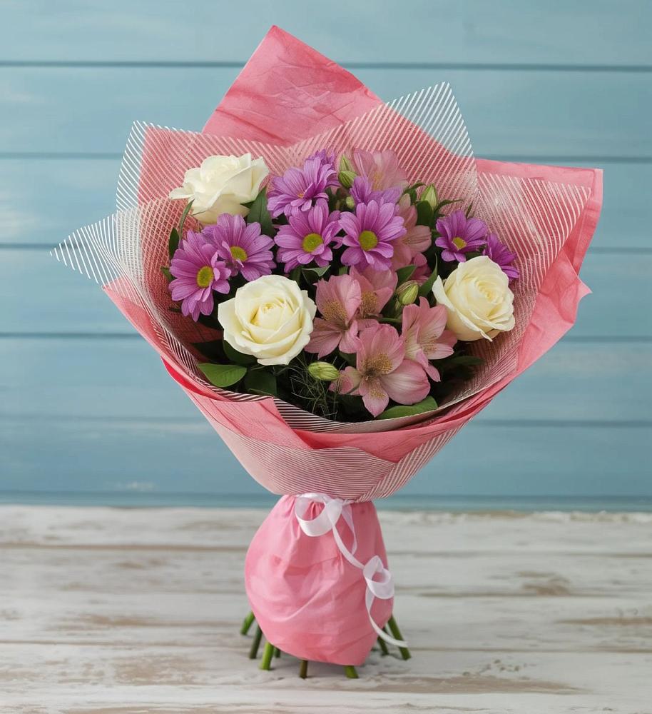 Букет цветов из: Герберы в Красный Октябрь