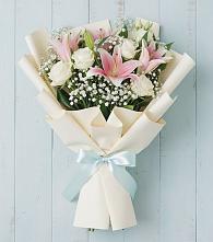 Букет цветов из:  Лилии в Красный Октябрь