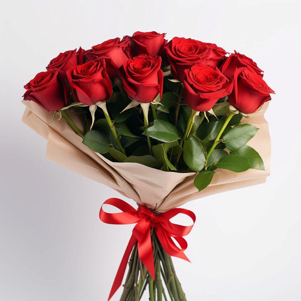 Букет 11 Красных роз Эдлесс Лав в Красный Октябрь