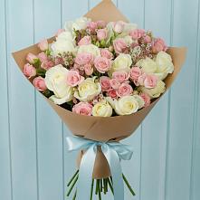 Букет цветов из:  Розы #REPLACE_PRED# Красный Октябрь