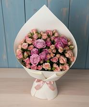 Букет цветов из:  Розы #REPLACE_PRED# Красный Октябрь